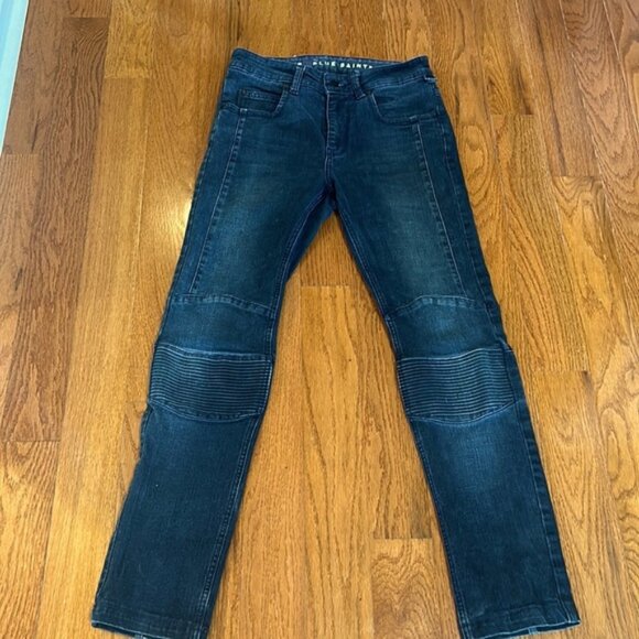 BLUE SAINT MOTORCYCLE JEANS PADDED KNEES dark blue in size 30 high waisted - Picture 1 of 5